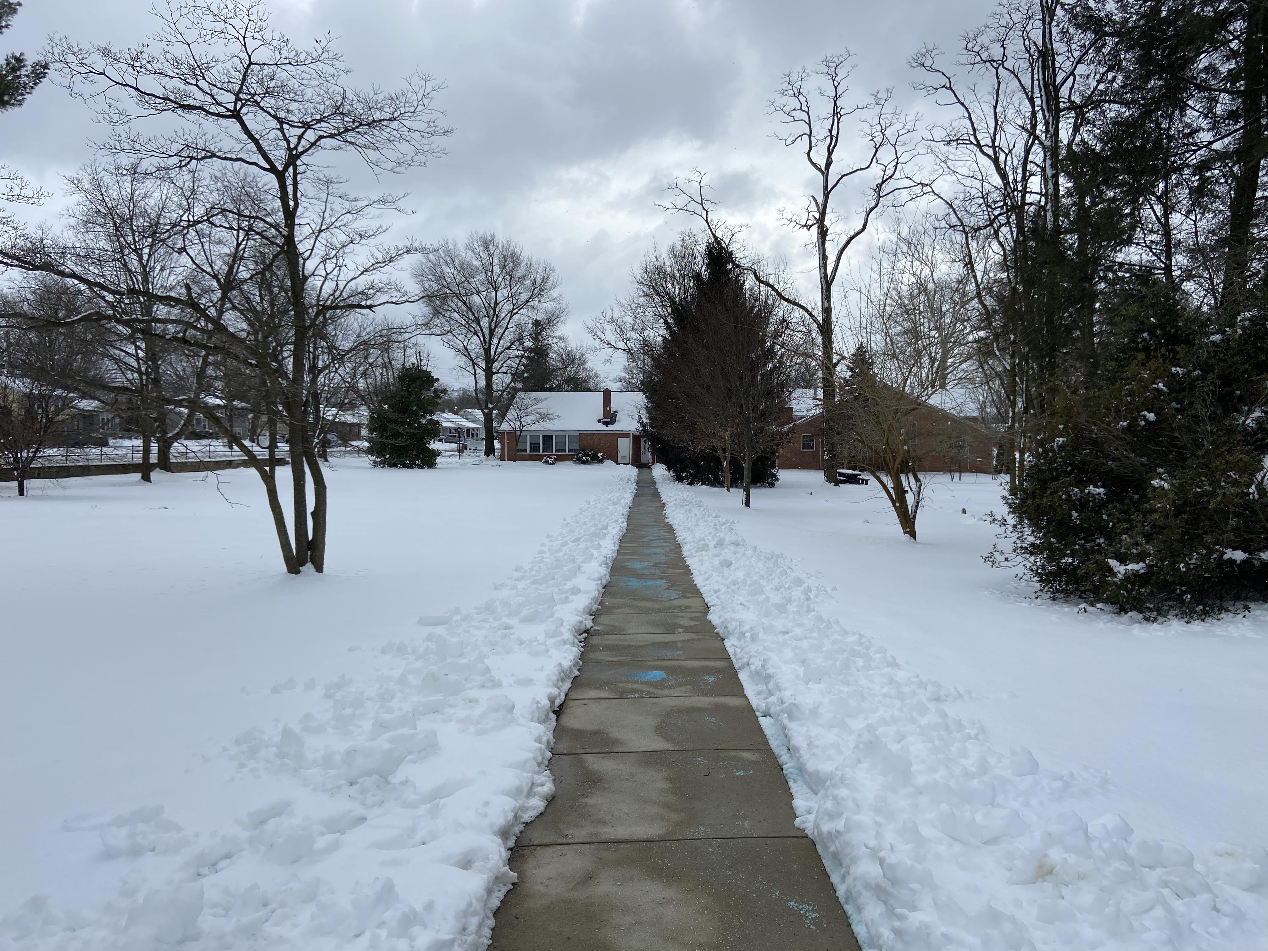 snowy walkway