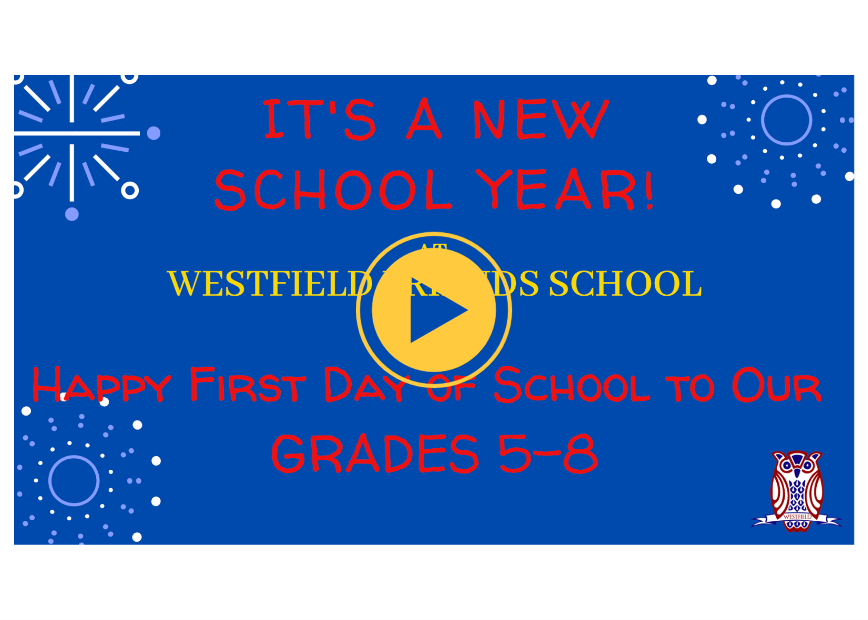 Grades 5-8 First Day video