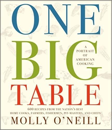 One Big Table By Molly O’Neill  (This is a really big and fun cookbook)