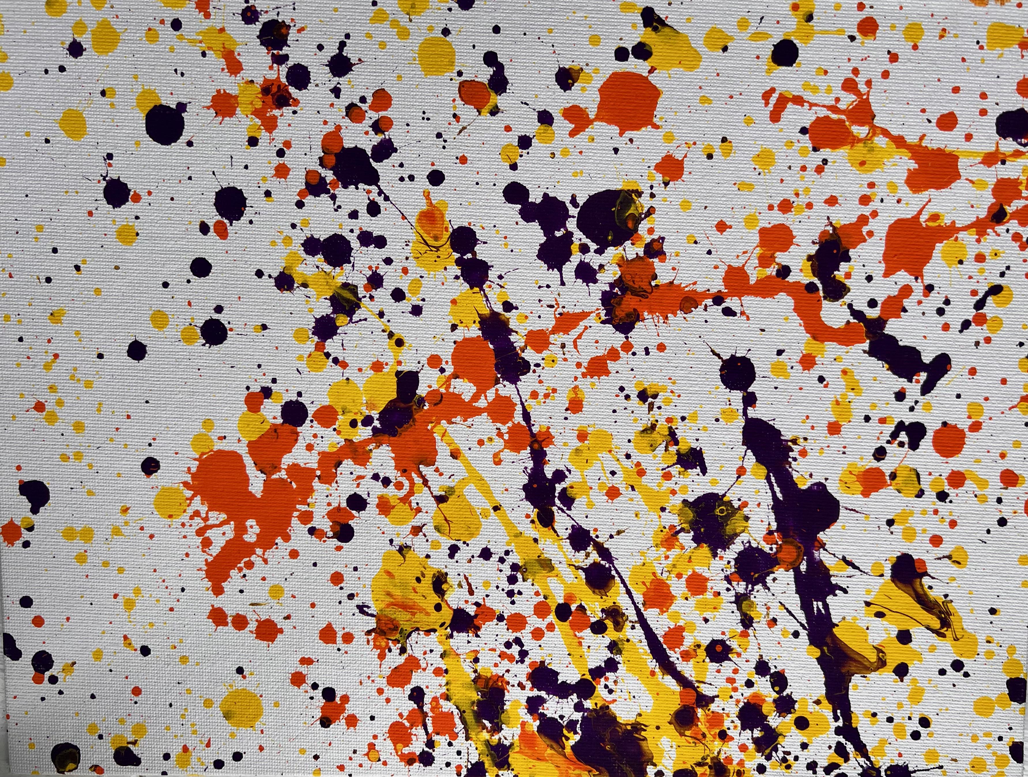PreK Art inspired by Jackson Pollock